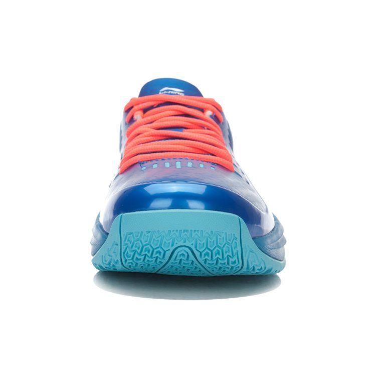 Li Ning Storm Court Shock Absorption Low Top Basketball Shoes Unisex sneaker Blue Red ABPJ039-8