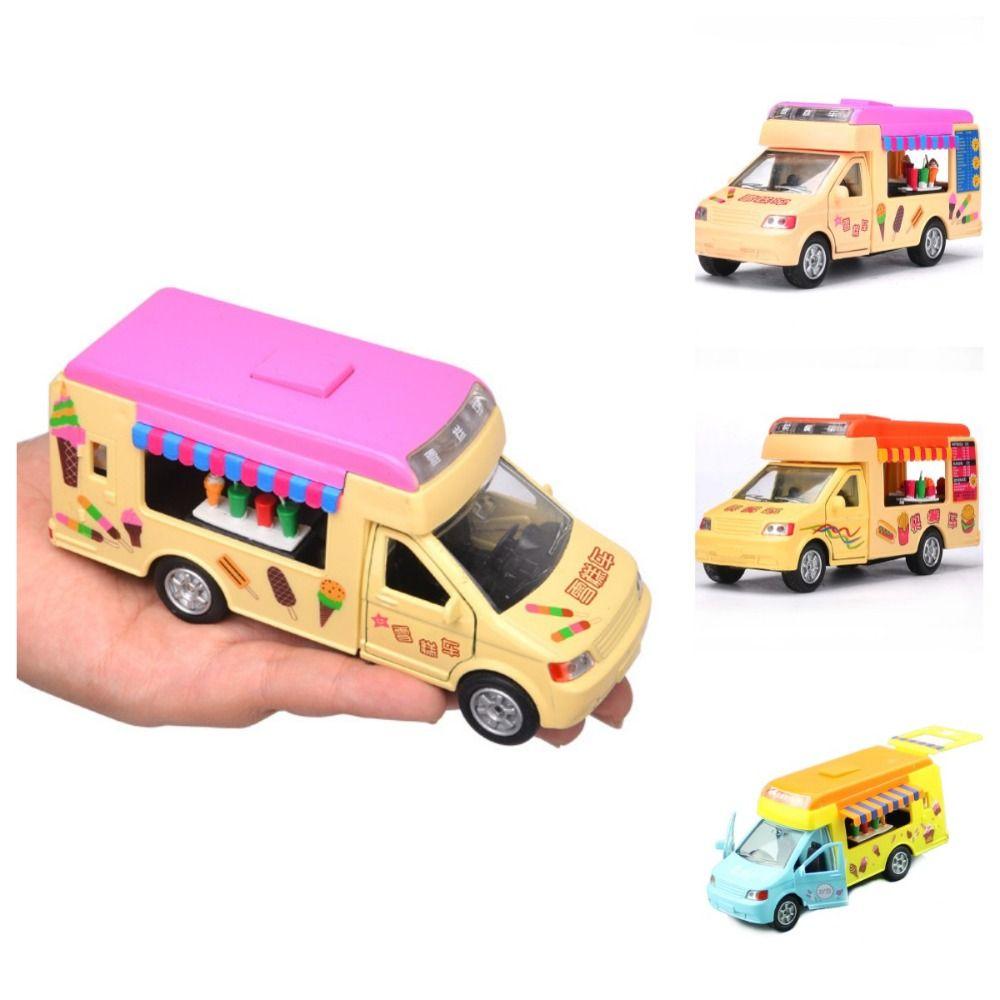 Inertia Simulation Ice Cream Truck ABS Children's Toy Car Cute Food Truck Store Car Toy  Girl Gift