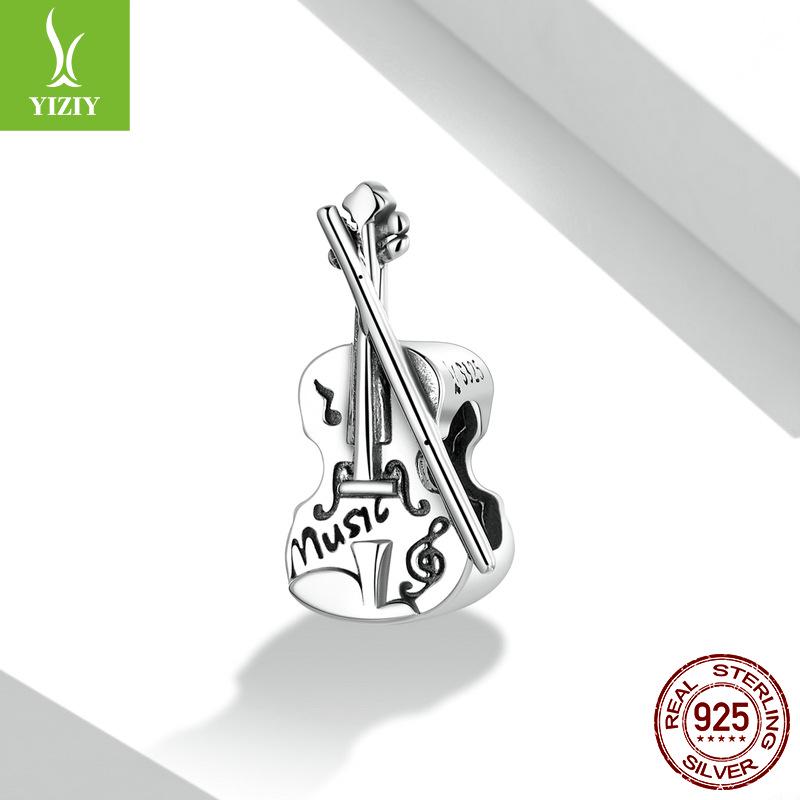 Elegant French Vintage Ziyun Violin Charm Bead In 925 Silver - SCC2077