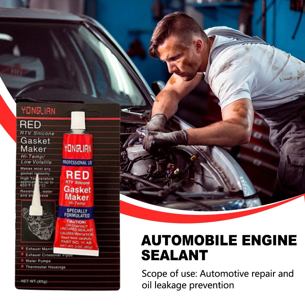 50/85 جرام من مادة السيليكون المقاومة للماء باللون الأحمر، مادة مانعة للتسرب مقاومة لدرجات الحرارة العالية لأجزاء محرك السيارات