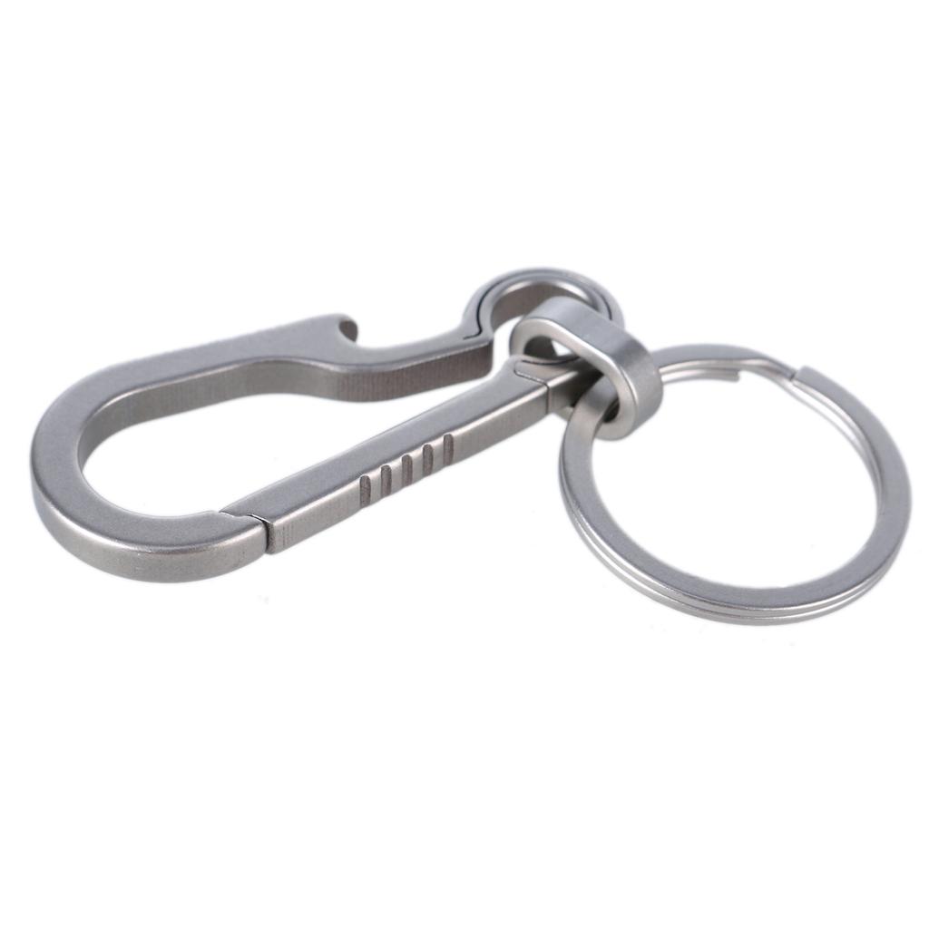 Titaniums Carabiner Keychains Keyring AntiLost Quick Releases Key Rings Bottles Opener Carabiner Clip Tool for Women Men