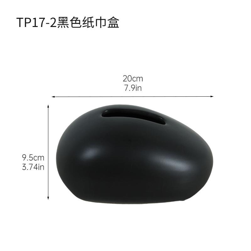 Electroplated Gold Ceramic Tissue Box Oval Home Napkin Container Living Room Dining Table Drawer Paper Box Home Decoration Gift