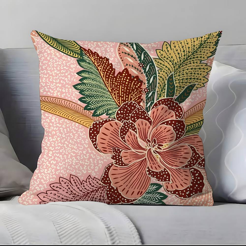 Badik I-I-Indonesia B-B-B-Batik Design Pillow Case Pillowcase Soft Skin Friendly & Comfortable With A Hidden Zipper