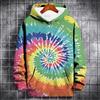 Men's Hoodie  Tie Dye Print Sweatshirts For Men Casual Hooded Shirt Y2k Hoodies Pullover Clothes Harajuku Top Men's Clothing