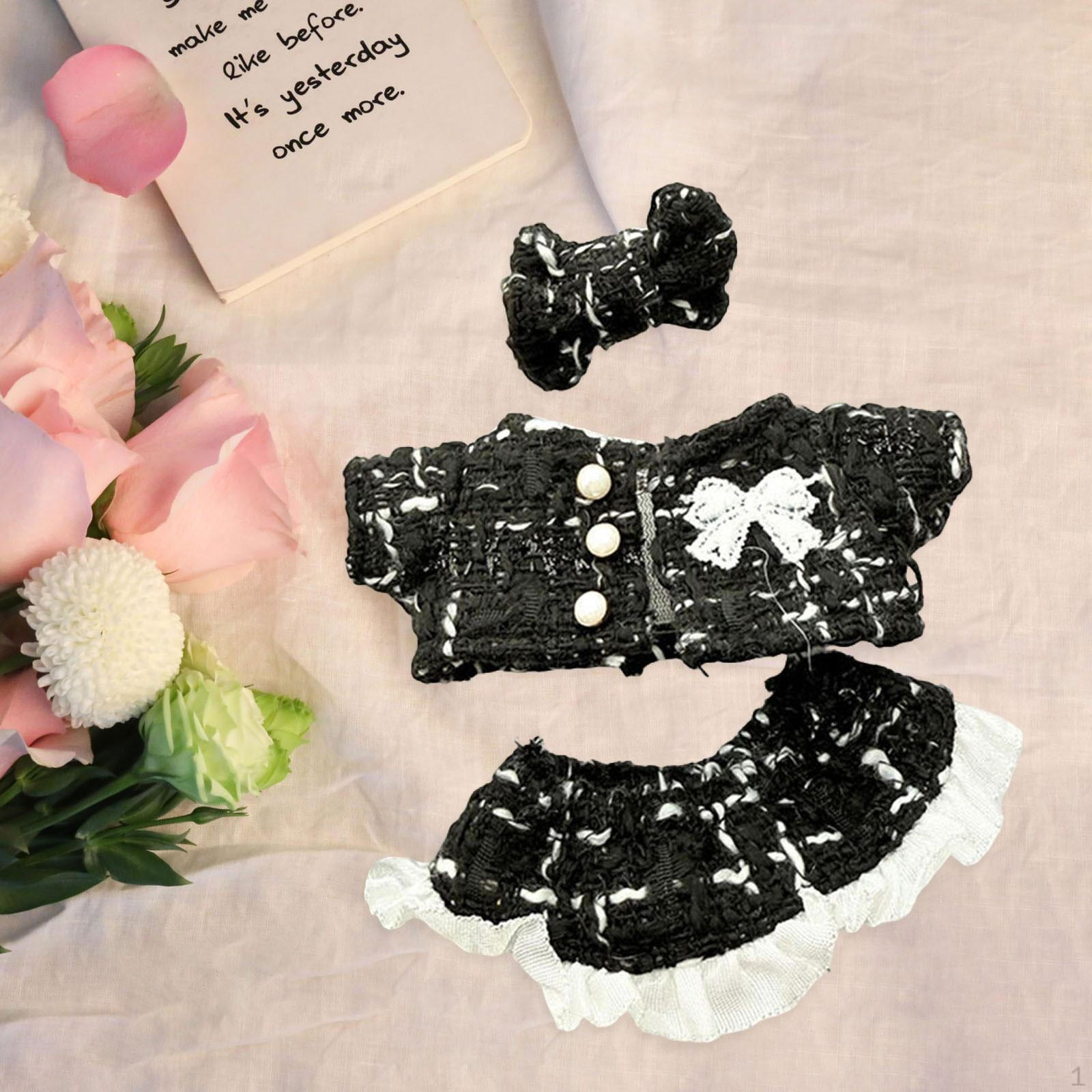 

Одежда для кукол 15 см или 17 см с модным пальто, платьем и аксессуаром для волос (кукла Не Включена).