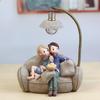 Xian Porcelain Night Light: Modern Minimalist Couple Figures for Home Decoration