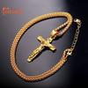 Men Necklace Jesus Cross Dangle Anti Rust Stainless Steel Jesus Pendant Necklace Jewelry for Party