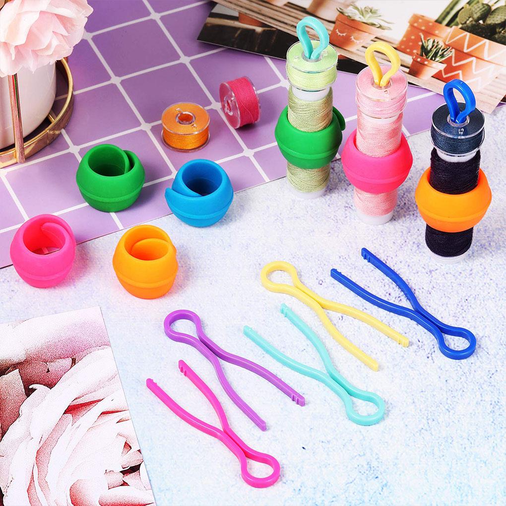 Spool Huggers Good Elasticity Bobbin Clip Clamps Wear-resistant Holders Orderly Sewing Tool Strong Fixation Tailoring Carft