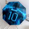 1 PC Automatic Folding Umbrella - Messi Pattern Portable Foldable Design With 8 Ribs Christmas Birthday Gifts