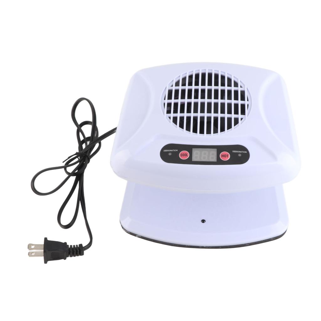 Nail Fan Blow Dryer Single Hand Nail Air Dryer Warm Cool Wind Automatic Sensor Nail Fan Blow Dryer for Home Salon White