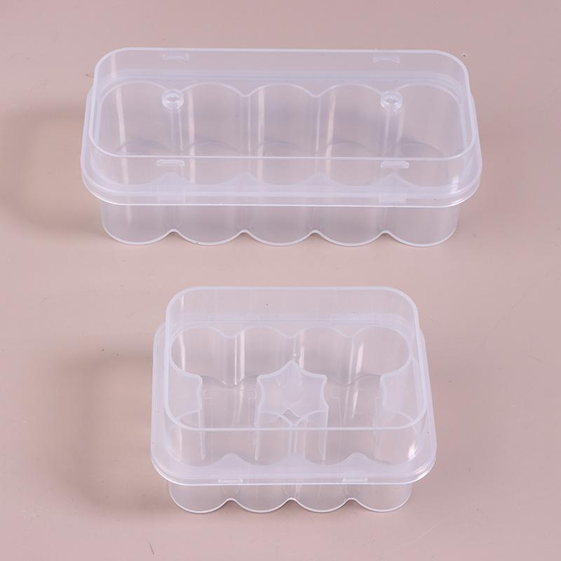 10Pcs 3Ml/5Ml 10-Slot Vial Storage Case Plastic Clear Microtube Storage Box Stackable Freezer Tube Box Diabetic Supplies