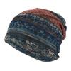 Cappello a Maglia Nodo Intrecciato con Stampa Fiore di Campo - Elastico, Delicato sulla Pelle, Antivento, Doppio Uso per Chemioterapia o Post-Parto.