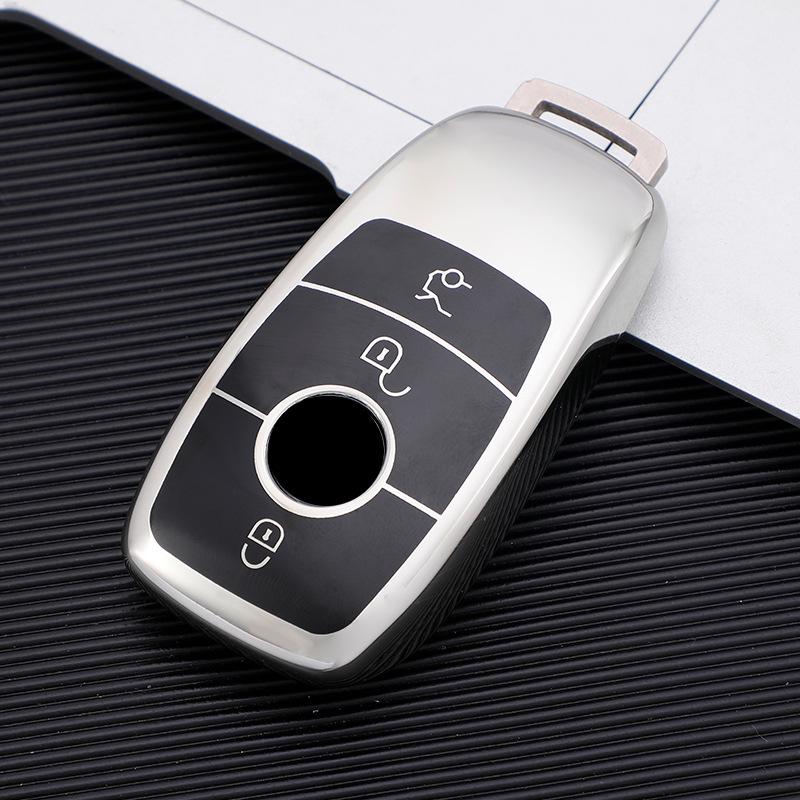 Mercedes-Benz E-Class TPU Key Case Cover for E300l E200l S320 LS450 - Full Protection Soft Rubber Key Bag