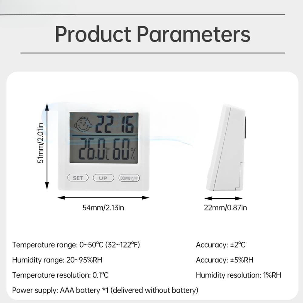 

1 шт. Новый ЖК-цифровой термометр для детской комнаты, гигрометр, домашний комнатный электронный гигрометр-термометр, метеостанция