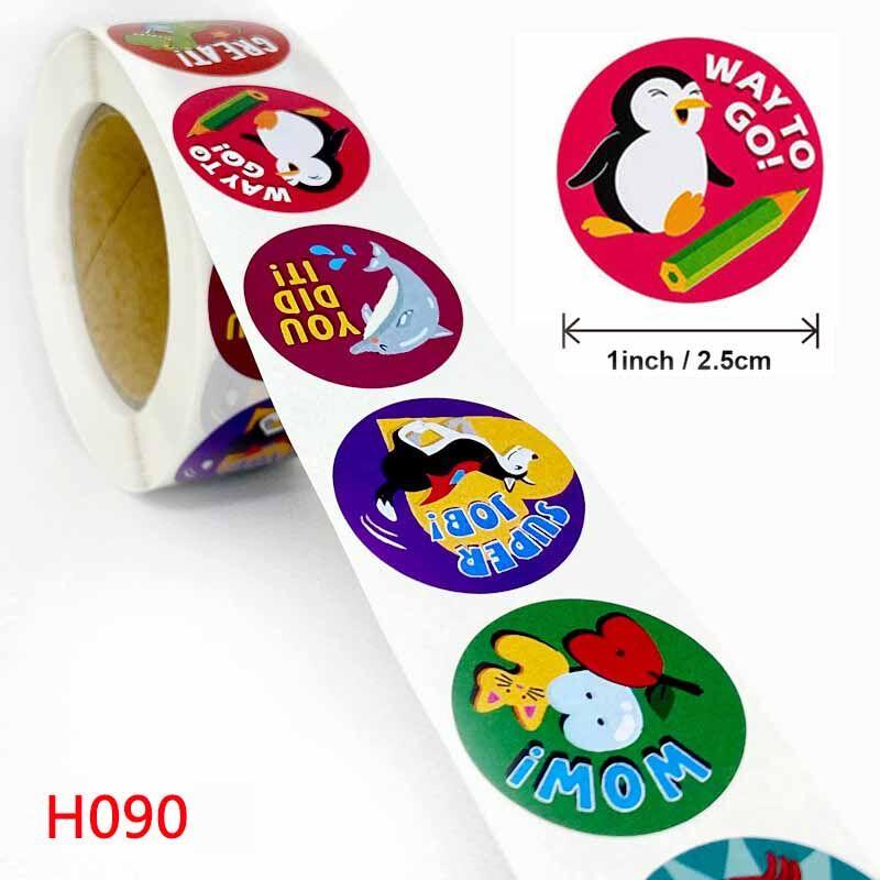 

500pcs Kids Cartoon Encouragement Stickers Educational Toys Many Styles Cute Animals Expressions Sticker Children Do-It-Yourself Reward Plaything