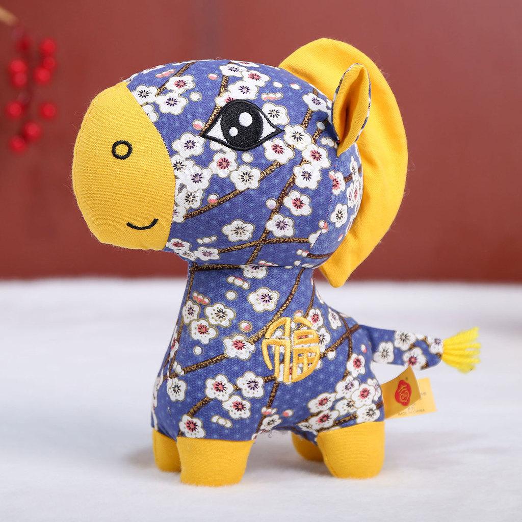 Style Embroidered Horse Plush Toy With Pp Cotton Filling For Lunar New Year Gift