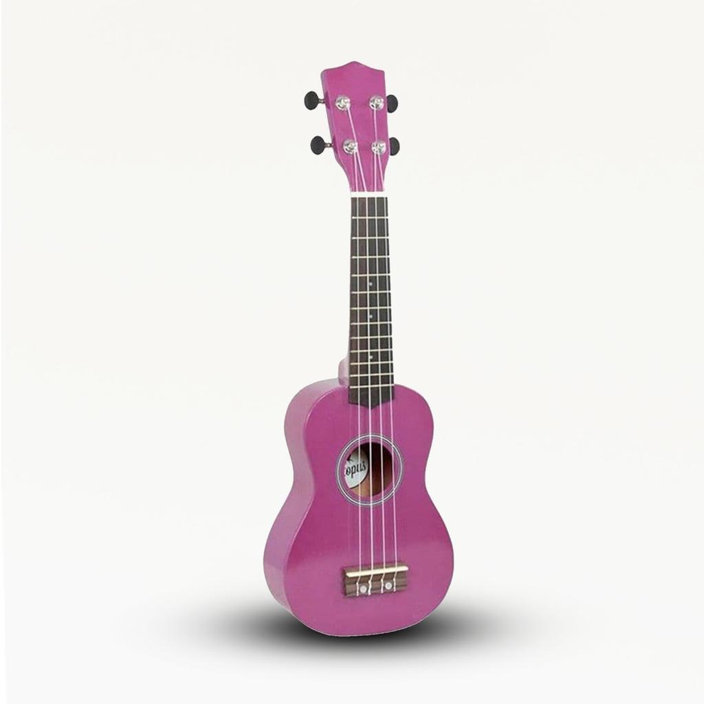 Ukulele 4 String Bright Pink Handcrafted Indonesia