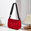 Niche Design New Women's Bag Simple Sports Style Shoulder Bag Solid Color Oxford Cloth Small Square Bag Trendy Messenger Bag