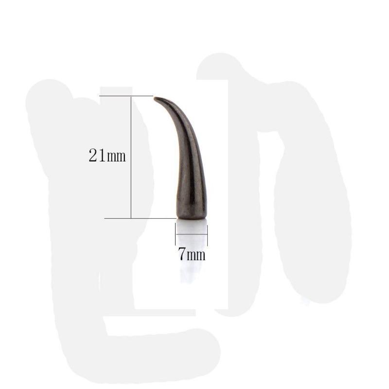 20 Stück 21mm Katzenkralle Bogen Nieten Punk Spike Metall Schraubverschluss Passend Lederhandwerk Armband Schuhe Kleidung Gürtel Tasche DIY