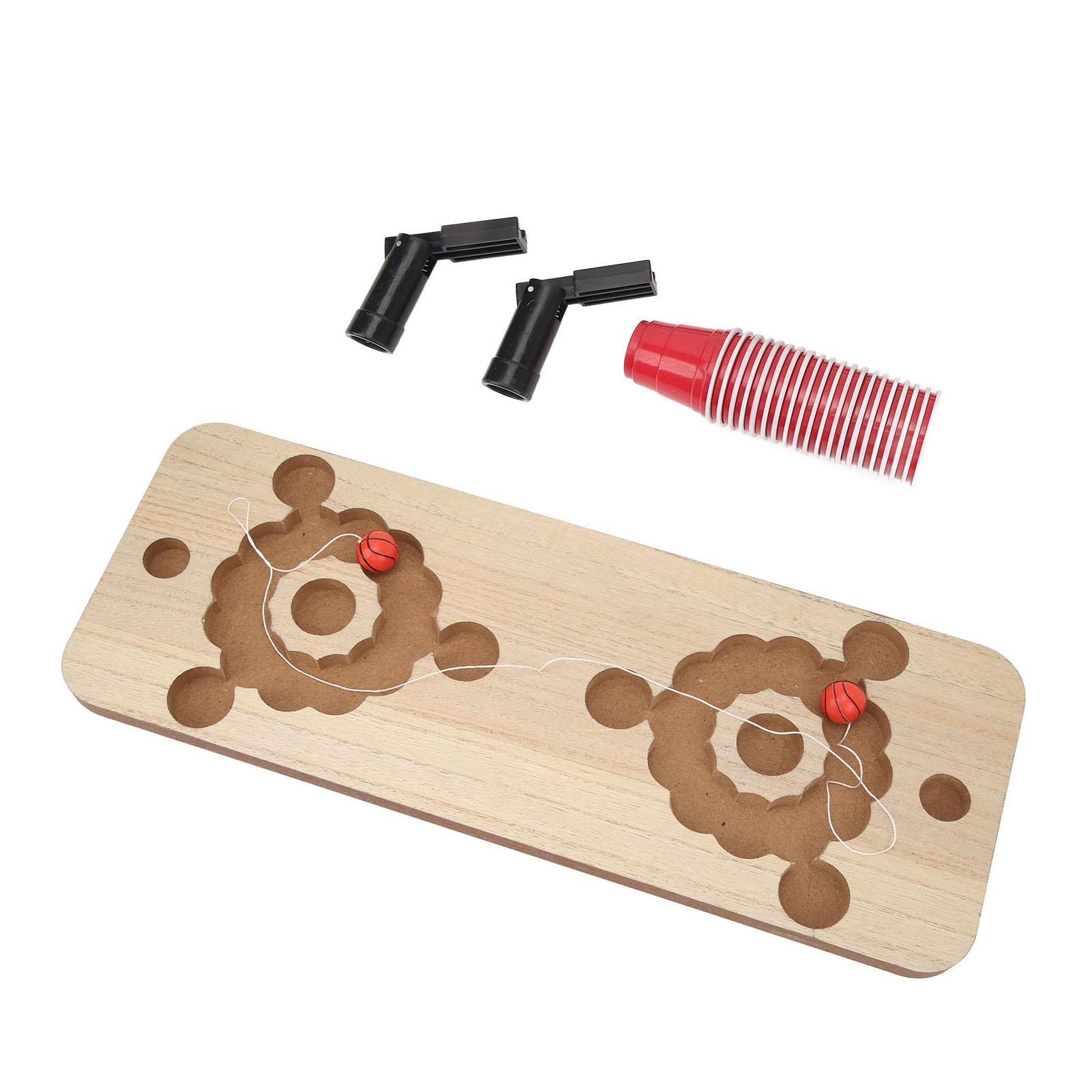 

Beer Pong Drinking Game Tabletop Beer Pong Set with Wooden Board and 20PCS Cups for Adults Party