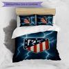 Set Biancheria da Letto 3 Pezzi con Stampa Atletico Madrid Morbido Delicato sulla Pelle Lavabile Copripiumino e Federe Set per Tutte le Stagioni Camera da Letto