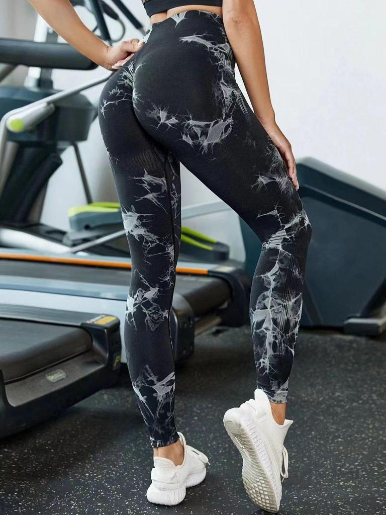 High-Waist Tie-Dye Quick-Dry Butt-Lifting Yoga Pants