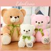 Posture Sitting Cute Teddy Bear Plush Toy Butterfly Festival Ribbon Gift Child