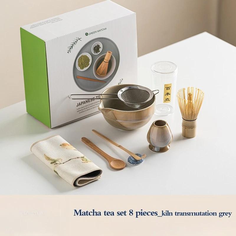 Japanese Matcha Set with Ceramic Bowl Bamboo Matcha Whisk and Tea Scoop for Tea Lovers Gifts Tea-making Tools Accessories
