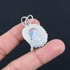 Rainbow Moonstone Gemstone 925 Sterling Silver Bezel Ethnic Wife Pendant Jewelry