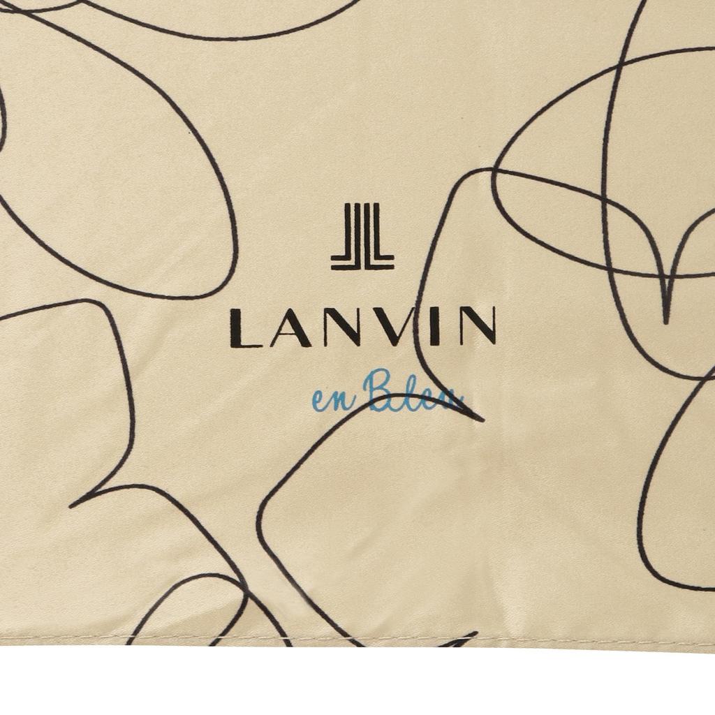 Moonbat en Rain Folding Easy Opening and Quick Printed Beige [Lanvin Bleu] Umbrella, Umbrella, Closing, Arch, Satin, Flowers, 21-084-11107-02,