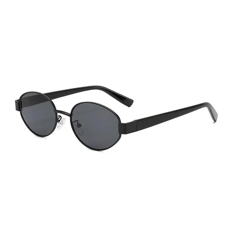 Luxury Round Frame Metal Sunglasses Unisex Fashionable Sun Protection Glasses High-End Feelings New Model Natural Beauty