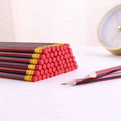 10PCS  Hexagonal Drawing Sketch Pen with Eraser - Perfect for Primary - HB Pencil Included