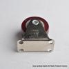 1.5-inch Red Polyurethane Fixed Wheel with Chrome Bracket, Universal Directional Caster Swivel