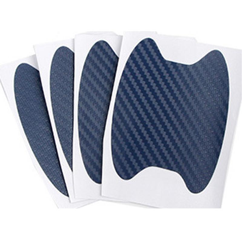 4Pcs/Set Car Door Sticker Carbon Fiber Scratches Resistant Cover Auto Handle Protection Film Exterior Styling Car Accessories