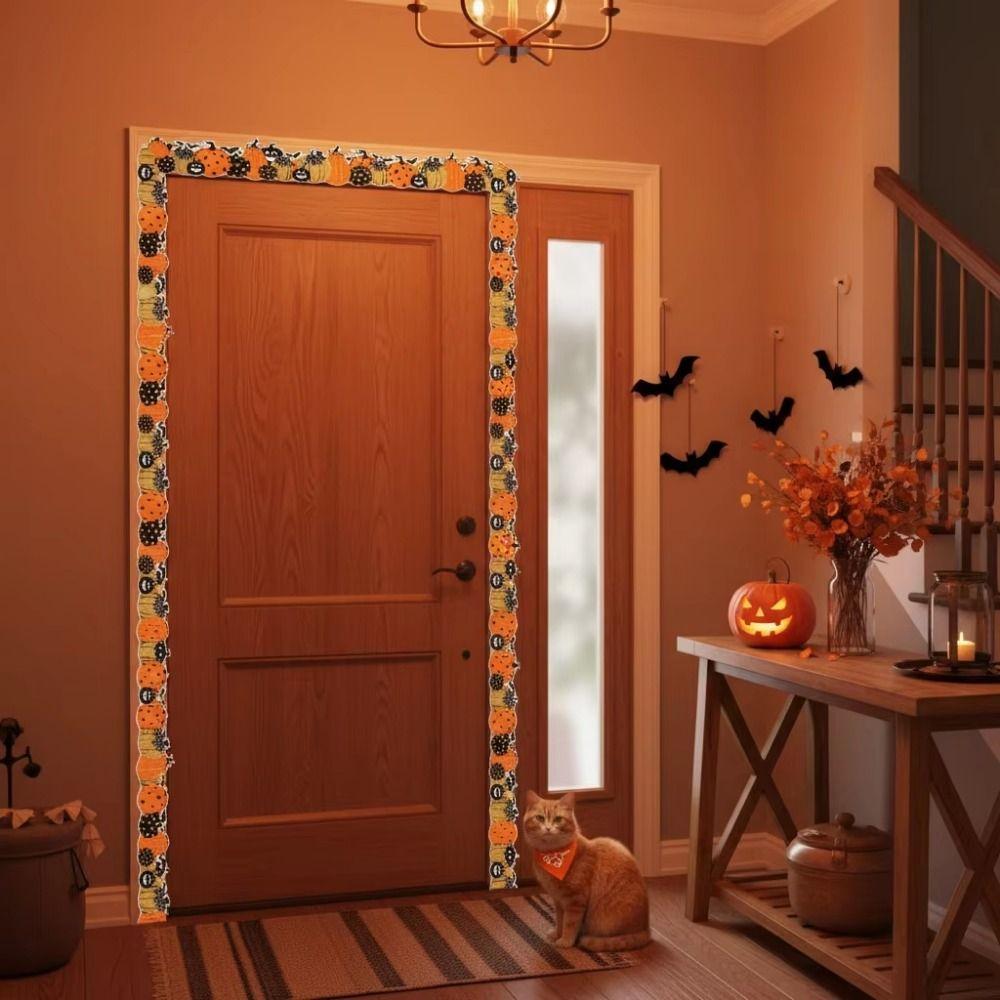 Wave Sticker Halloween Border Sticker Chalkboard Decorative Sticker Photo Frame Wall Decor
