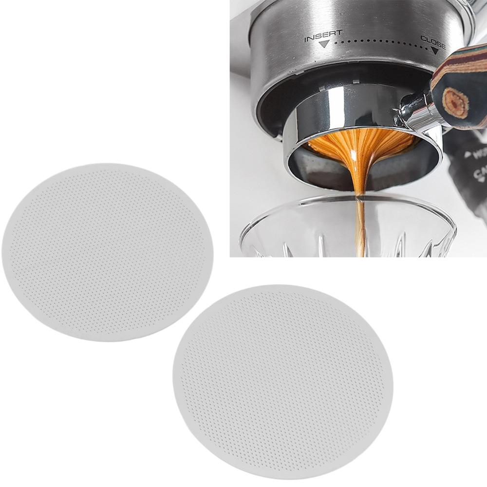 2pcs set 304 Stainless Steel Coffee Puck Screen Reusable Coffee Filter For Coffee Maker