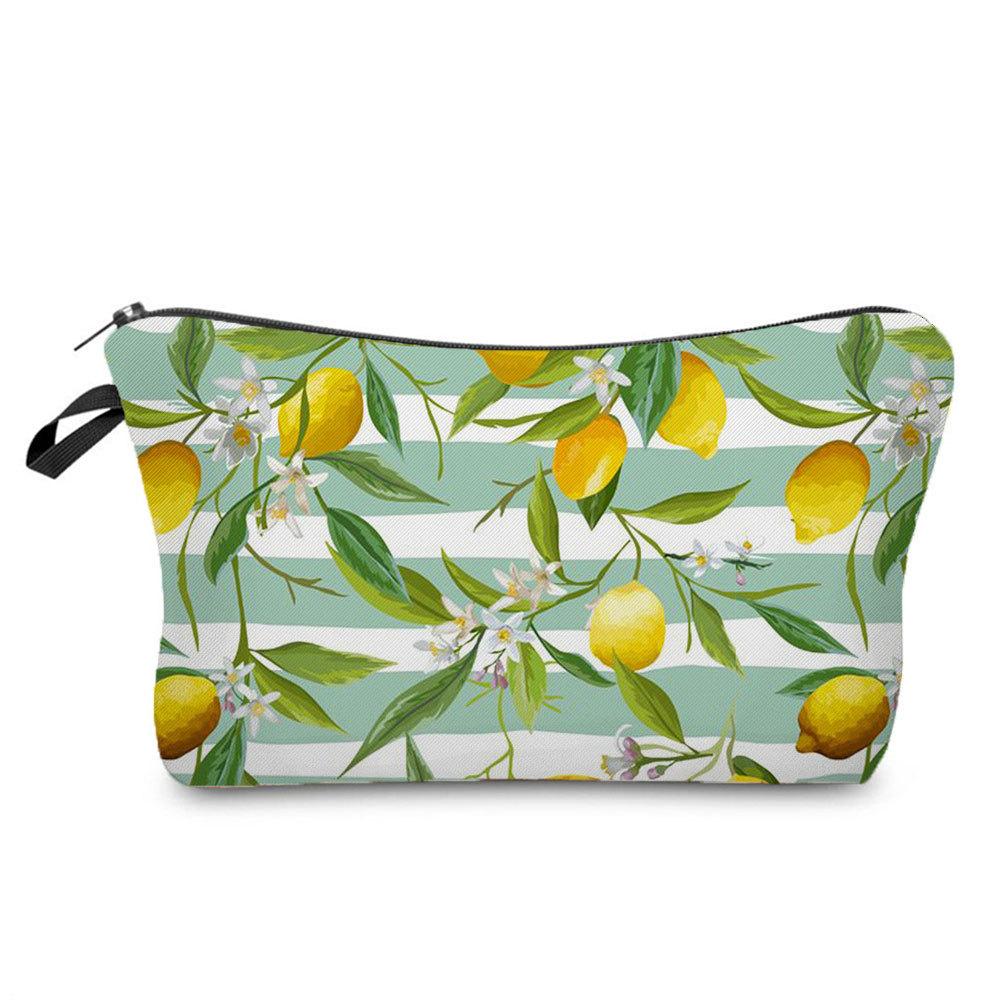 Women Flower Print Cosmetic Bag Toiletries Organize Travel Storage Case 6388