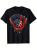 Baseball Drip American Flag 4th Of July Glove Patriotic Boys T-Shirt for Boys Fa