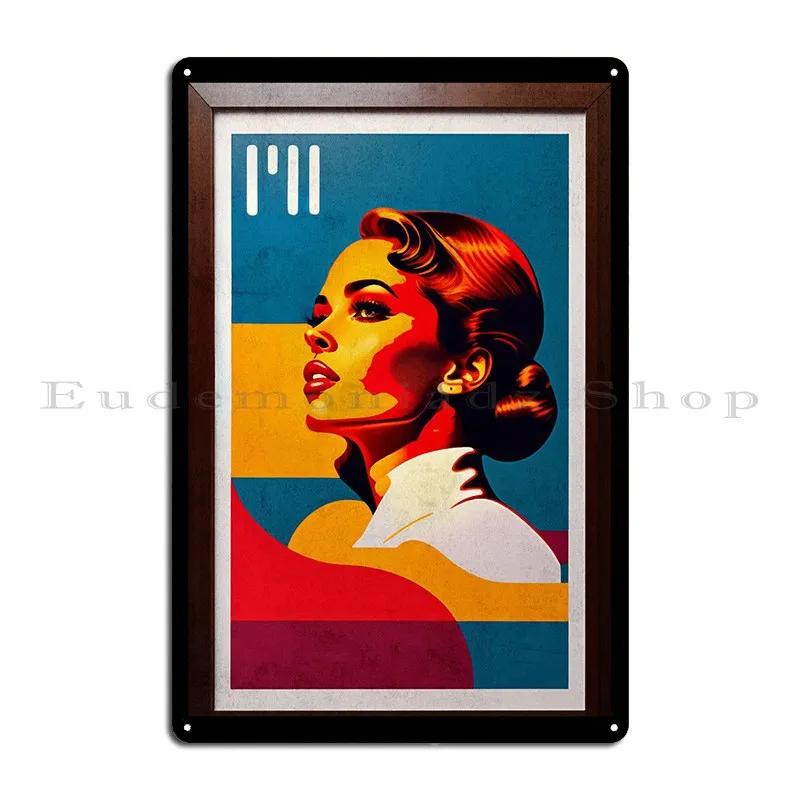 Women Metal Sign Wall Cave Garage Printing Retro Cinema Tin Sign Poster 20X30CM