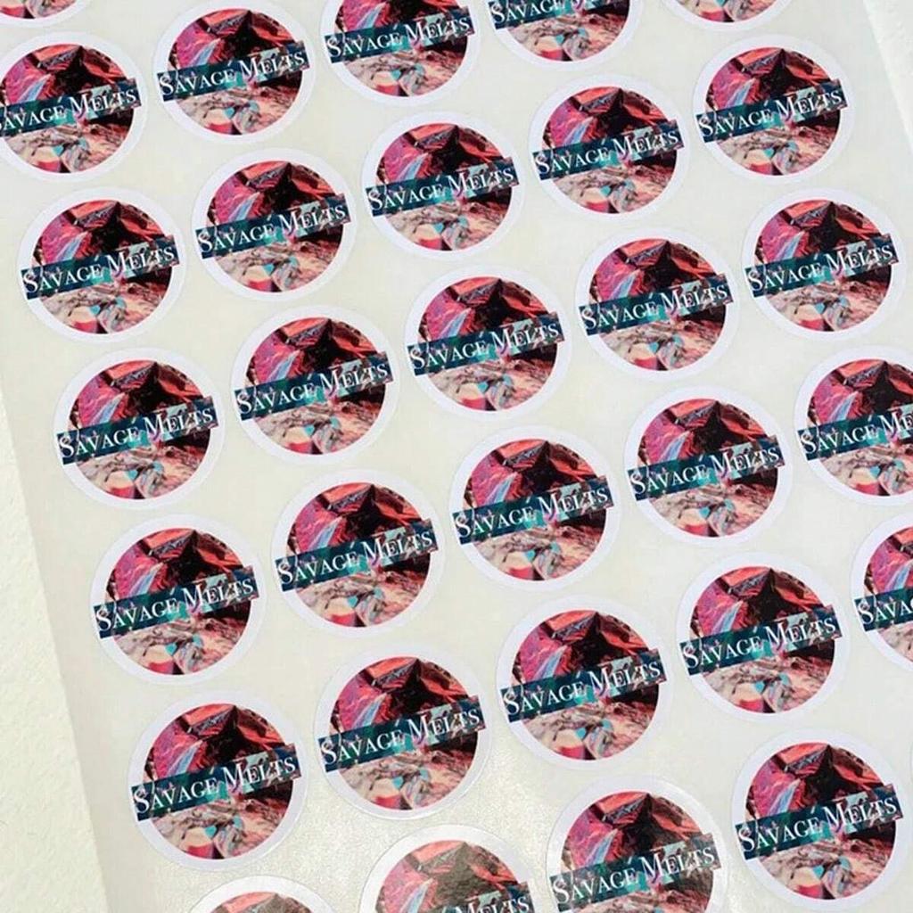 3-8CM Custom Round Stickers – Paper/PVC/Transparent 50-500PCs Personalized for Weddings Birthdays Business Gifts 5
