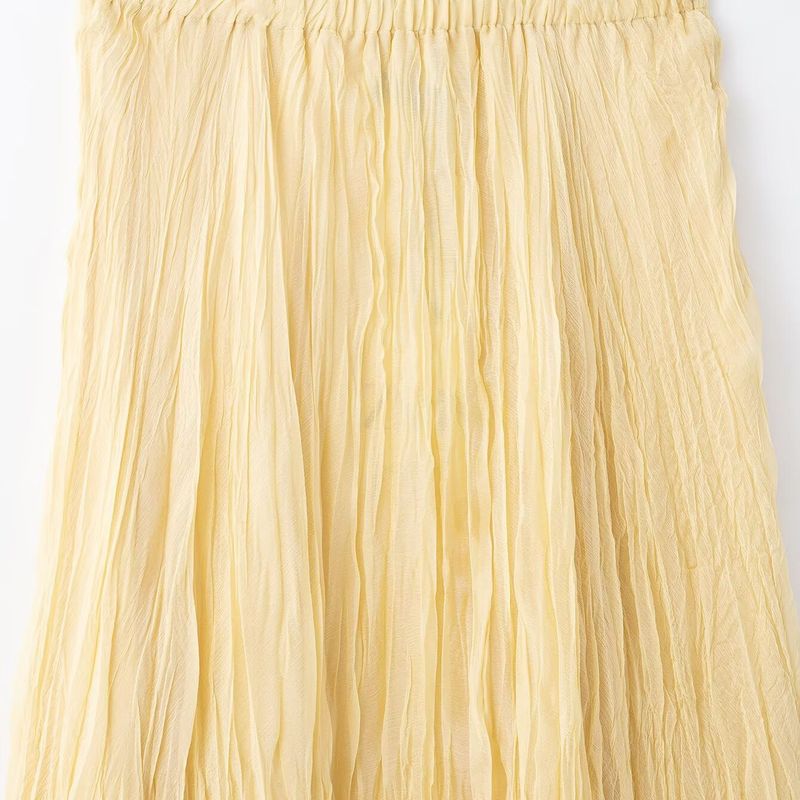 Kaslead New Arrival Women's Clothing Fashion Style Fashion All-Match Wrinkle Effect Midi Dress 4786099 306