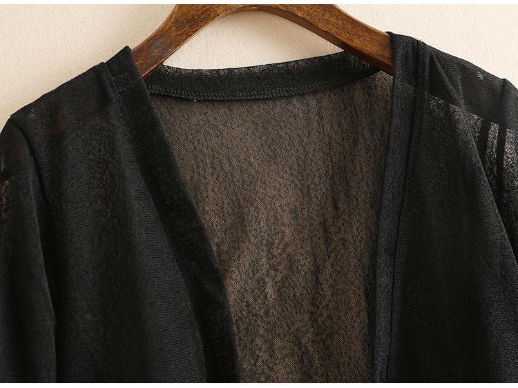 Women's Summer Chiffon Sun Protection Shawl Cardigan - Plus Size, Versatile, Lightweight, Short Style Jacket