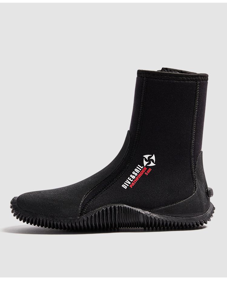 Unisex 5mm High-Top Diving Boots: Non-Slip, Puncture-Resistant Snorkeling, Surfing, and Canyoneering Shoes
