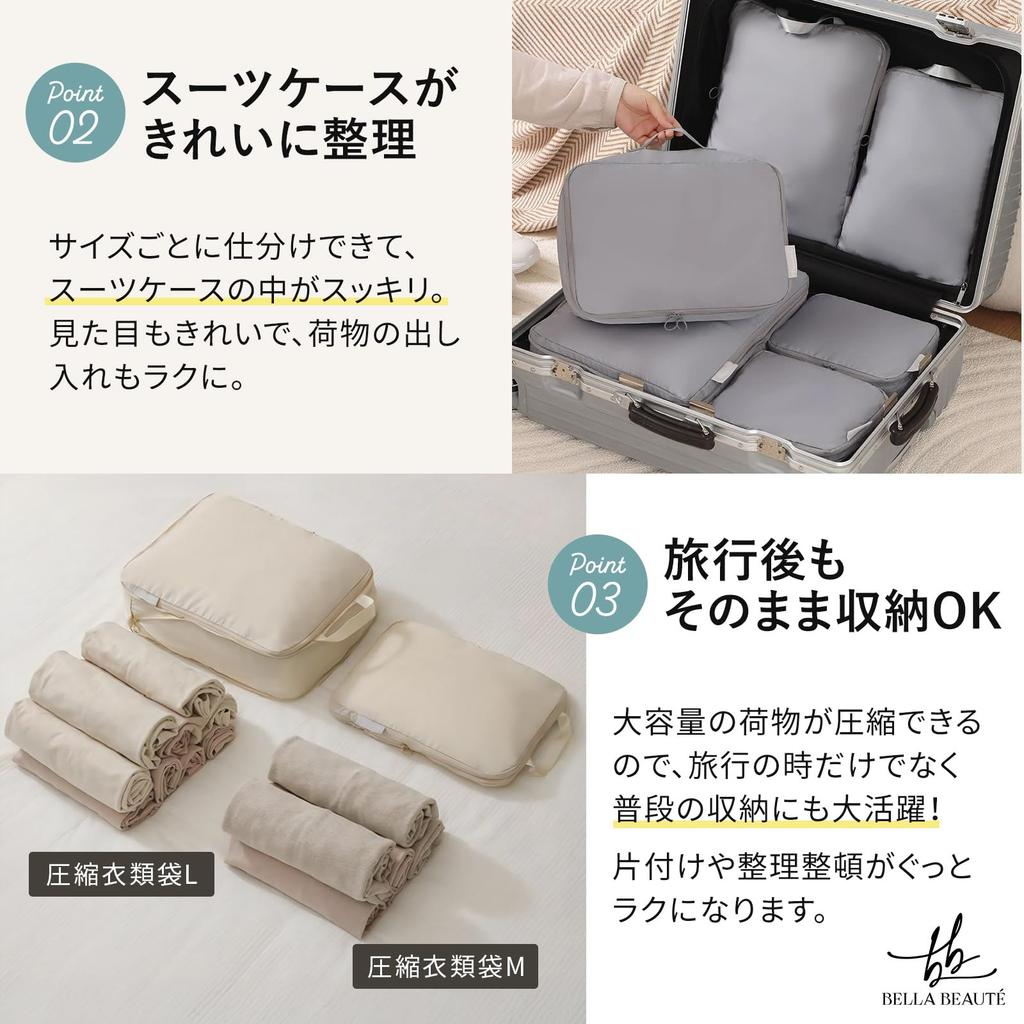 Choose from a Set or a Set of Compression Travel Clothing Storage Compression Large Travel Compact Suitcase Organizer for Business Trips and Overseas