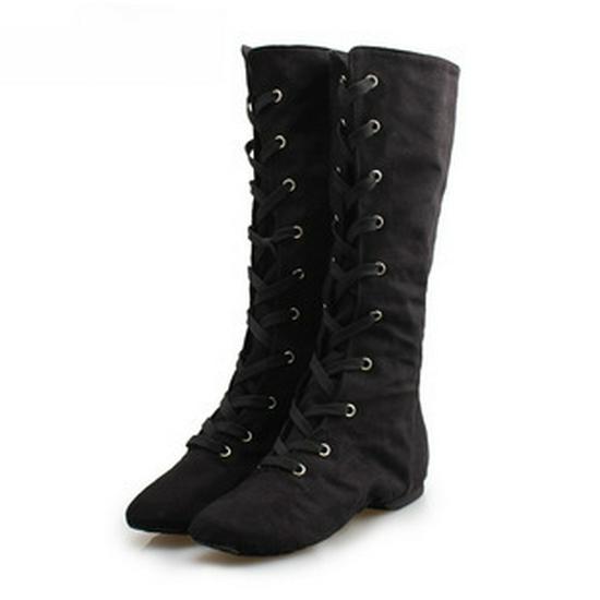 Children's PU High-Top Jazz Dance Shoes - Soft Sole for Men & Women