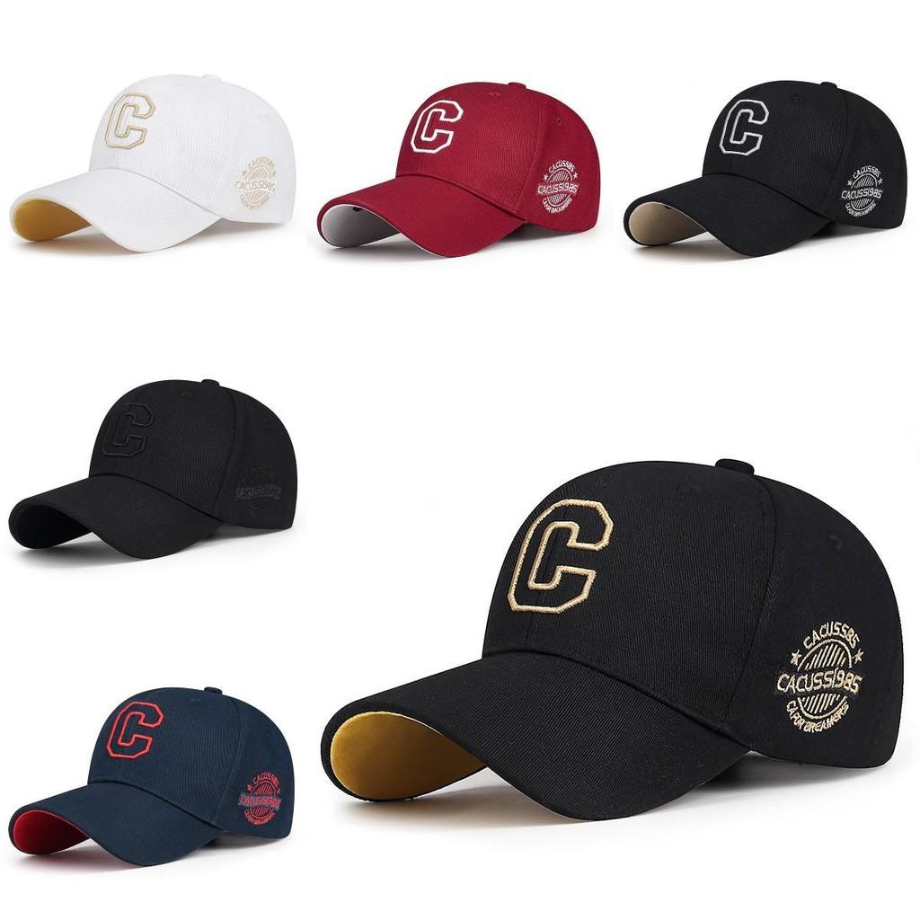 C Embroidery Letter Baseball Hat Adjustable Sun Protection Peaked Gift Caps