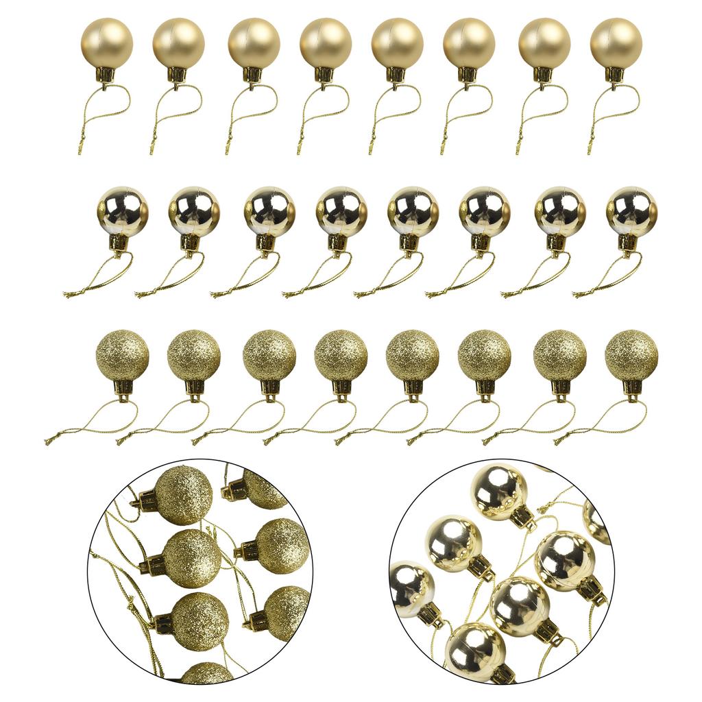 Velká sada vánočních cetek na vánoční stromeček 24ks vánočních dekoračních koulí v barvách