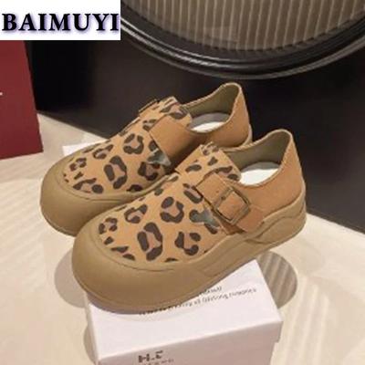 Leopard Flats Platform Women Sneakers Casual Shoes New Loafer Women 2024 Trend Sport Shoes Fashion Outdoor Walking Mujer Zapatos