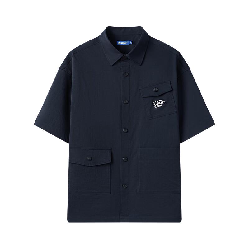NVG·YOUNG Men's Fashion Short Sleeve Work Shirt