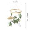 Soft Green Dinosaur Theme Baby Mobile for Crib, Simple Crib Bell for Boys and Girls,Handmade Felt Clouds Nursery Ceiling Decoration,Easy to Install